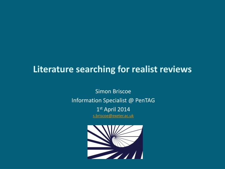 literature searching for realist reviews