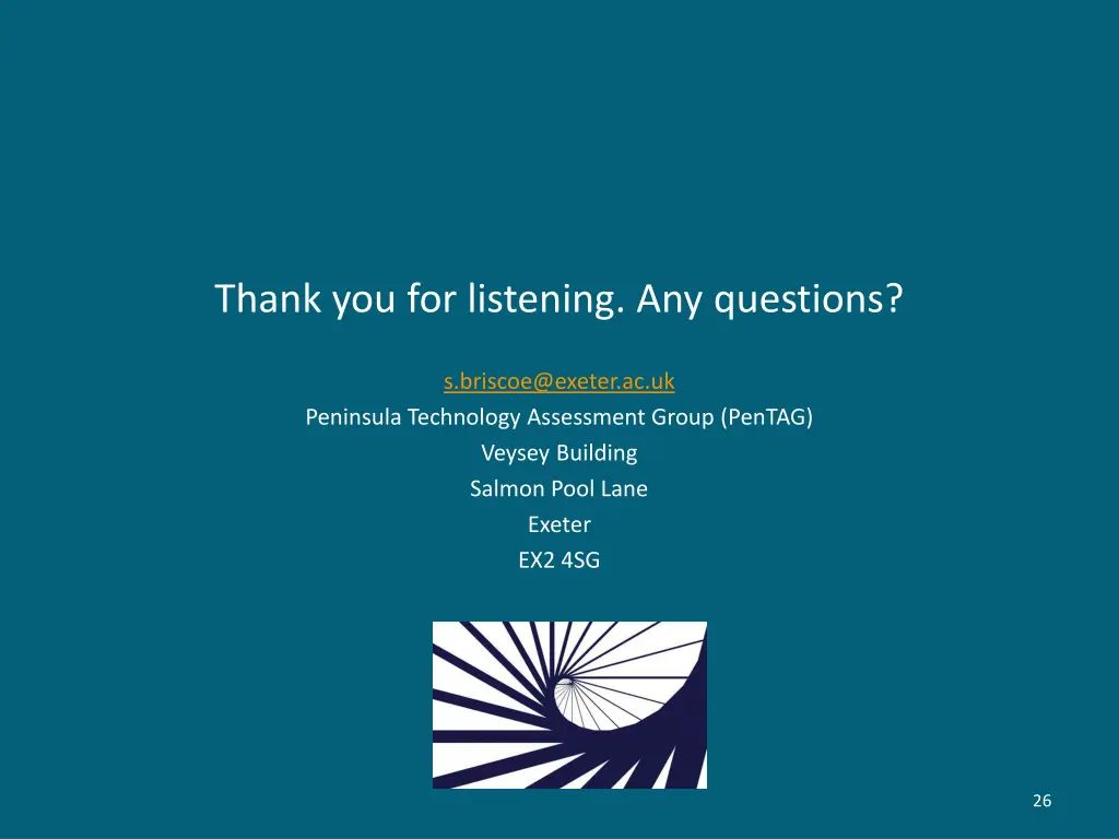thank you for listening any questions
