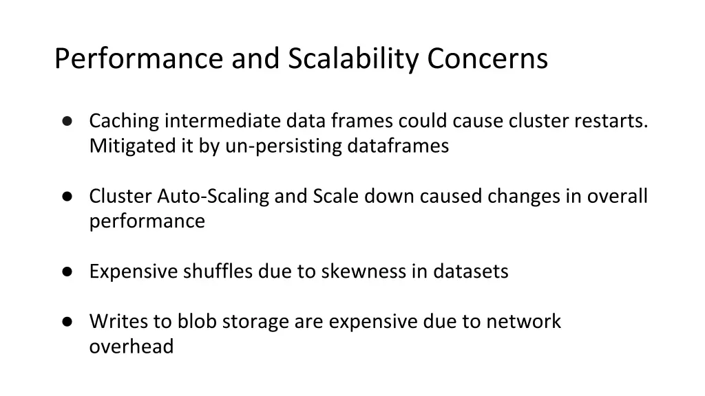 performance and scalability concerns
