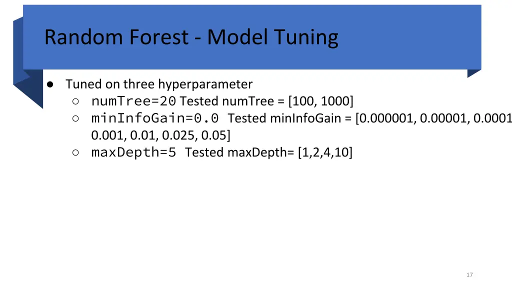random forest model tuning