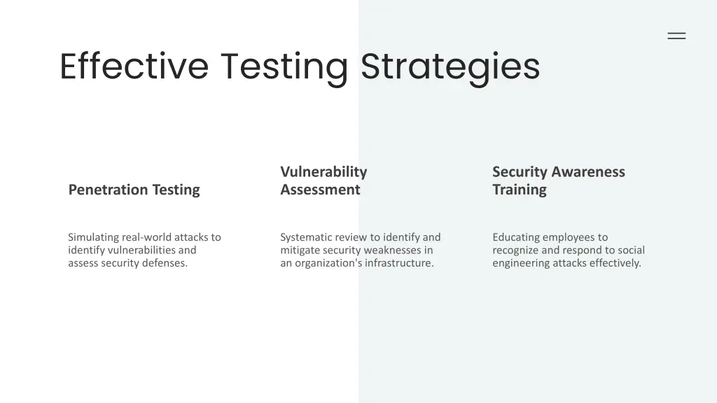 effective testing strategies