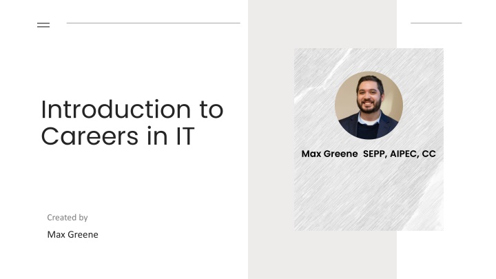 introduction to careers in it