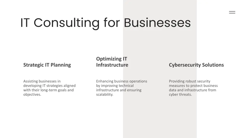 it consulting for businesses