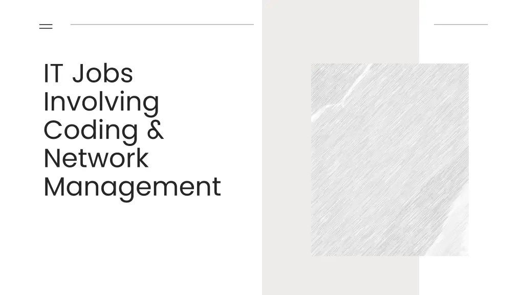 it jobs involving coding network management