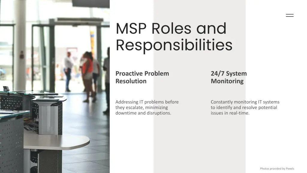 msp roles and responsibilities