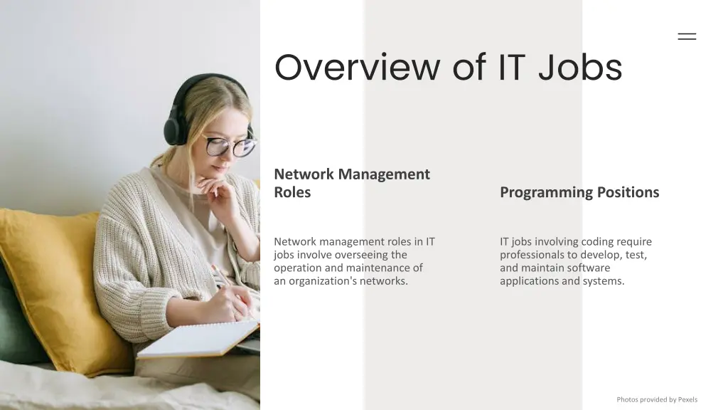 overview of it jobs