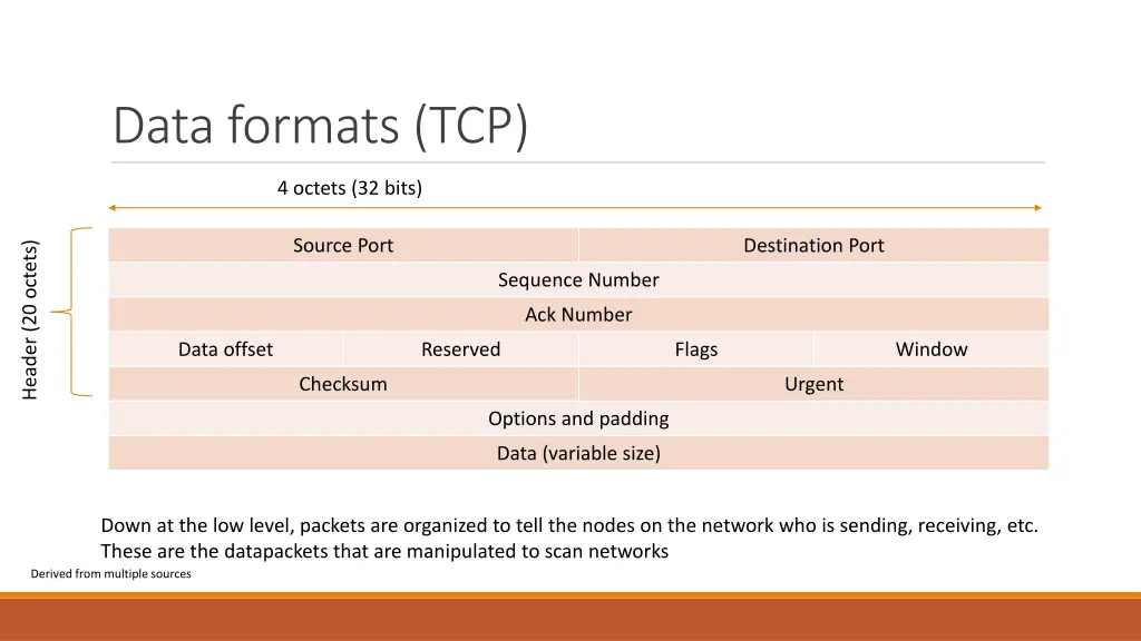 data formats tcp