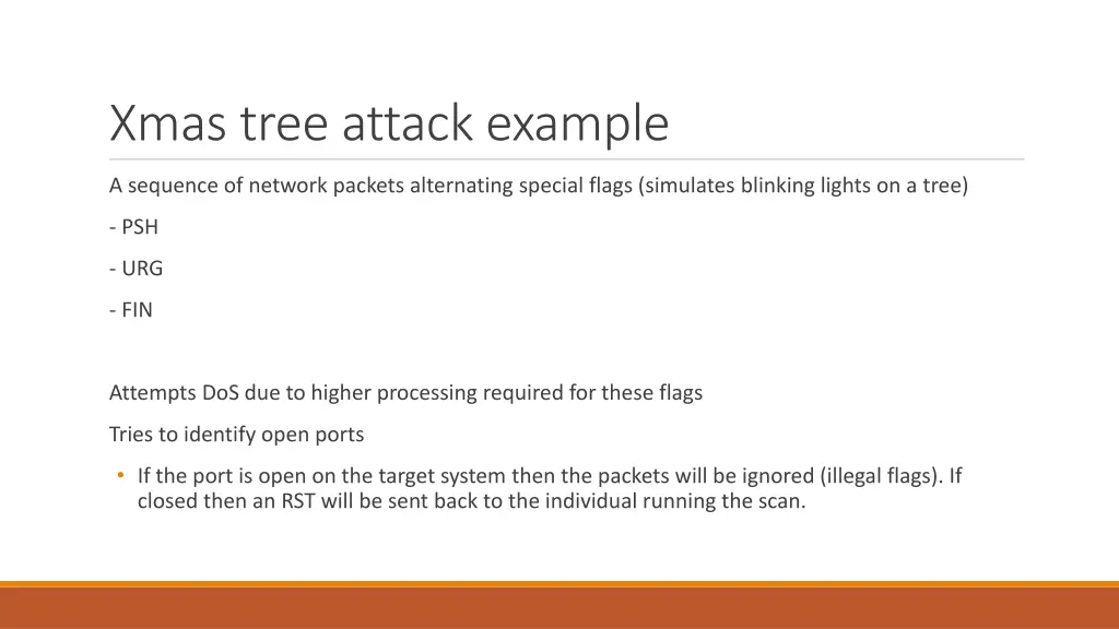 xmas tree attack example