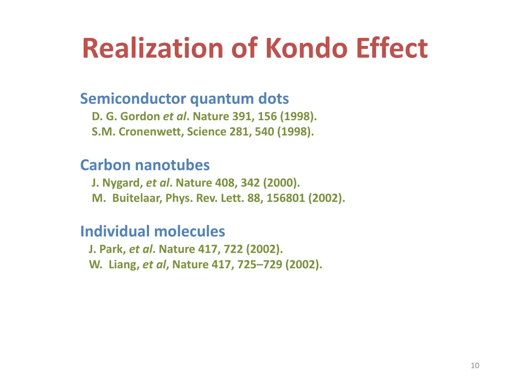 realization of kondo effect