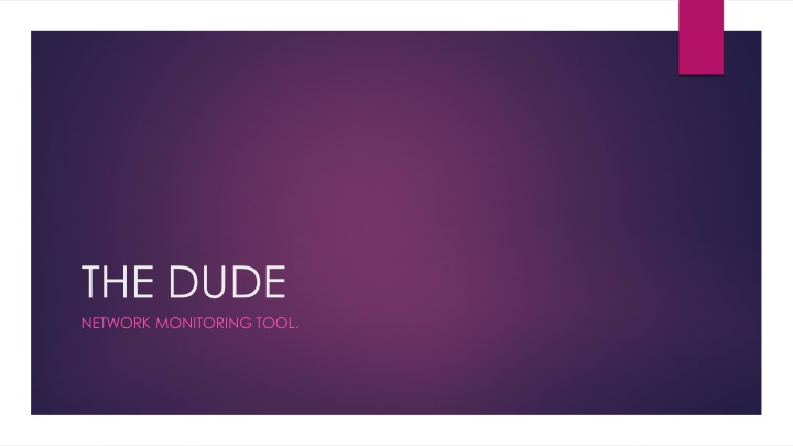 the dude network monitoring tool