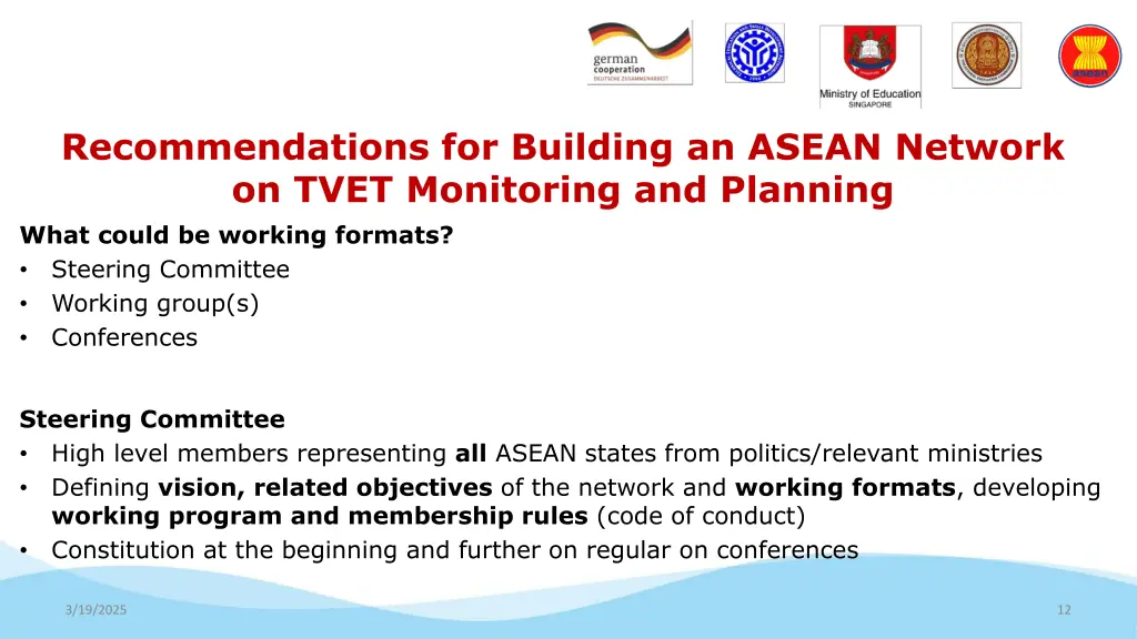 recommendations for building an asean network 3