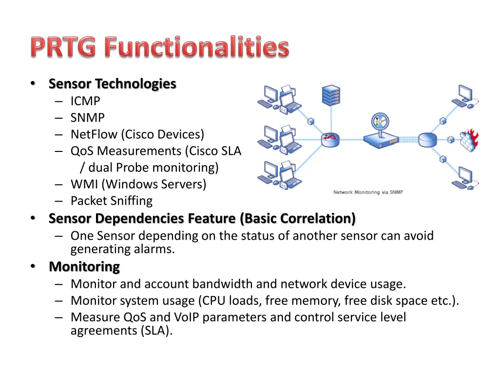 sensor technologies icmp snmp netflow cisco
