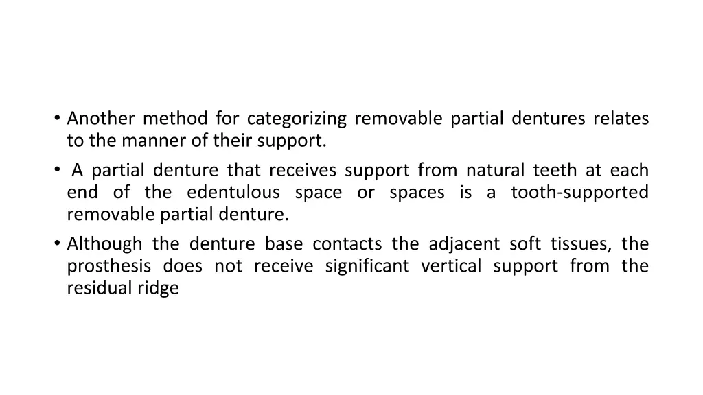 another method for categorizing removable partial