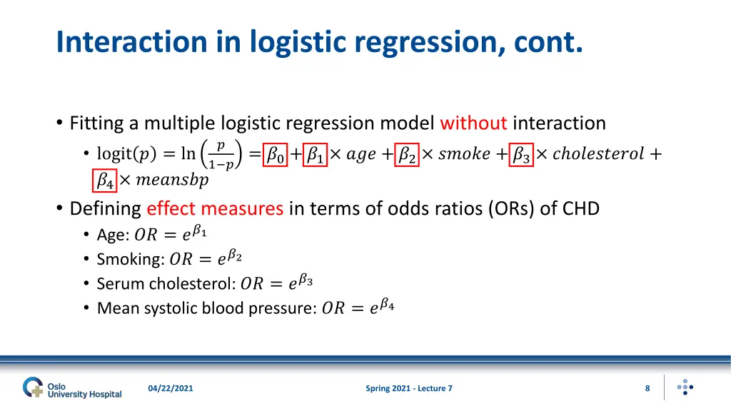 interaction in logistic regression cont