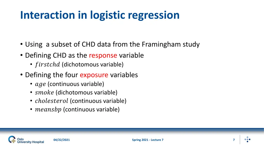 interaction in logistic regression