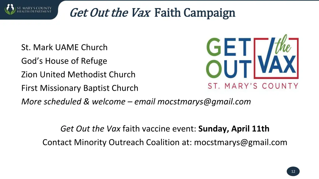 get out the vax get out the vax faith campaign
