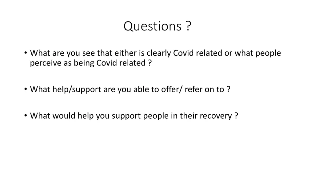 questions