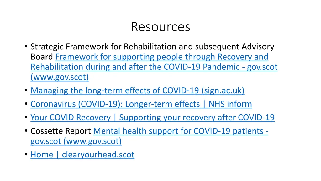 resources