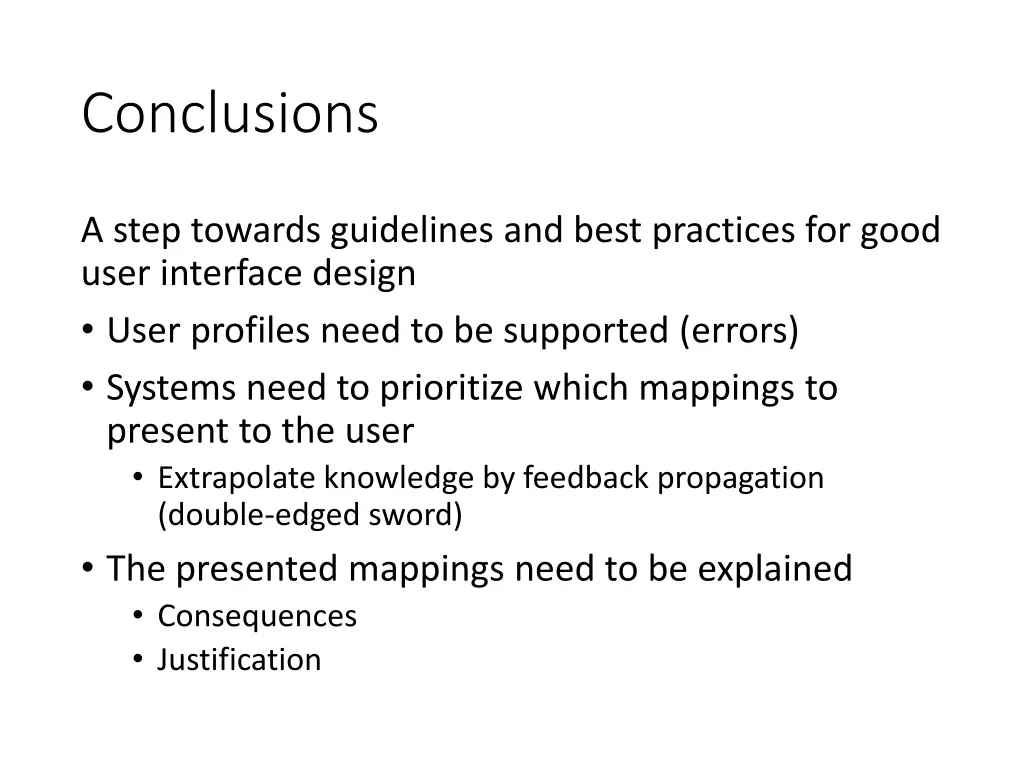 conclusions