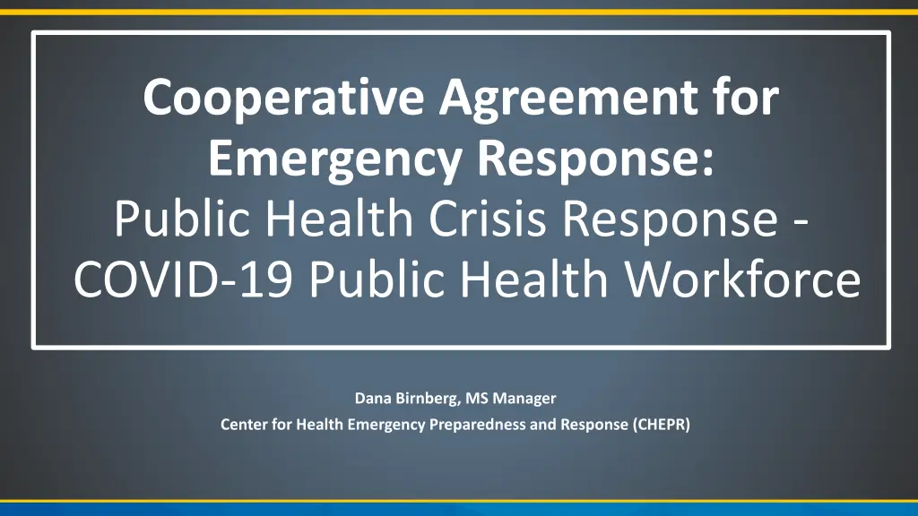 cooperative agreement for emergency response