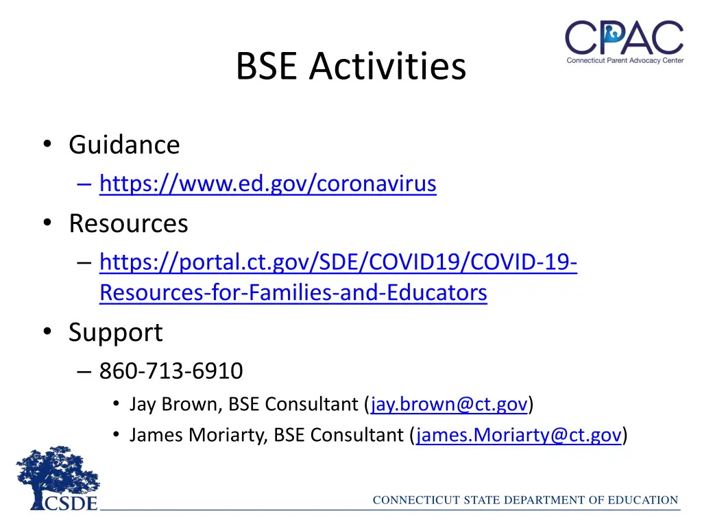 bse activities