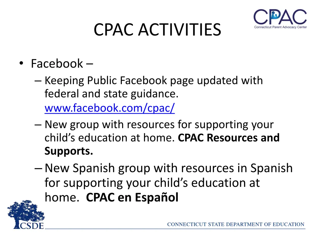 cpac activities