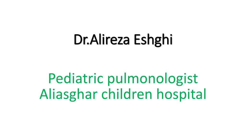 dr alireza dr alireza eshghi