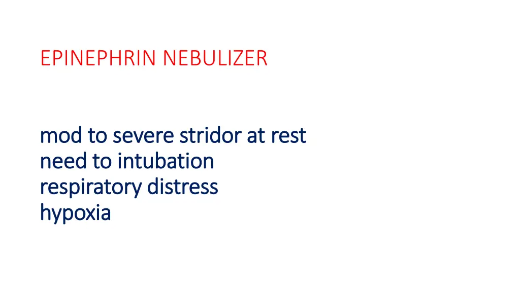 epinephrin nebulizer