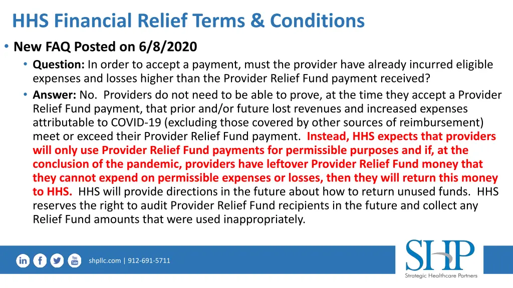hhs financial relief terms conditions 1