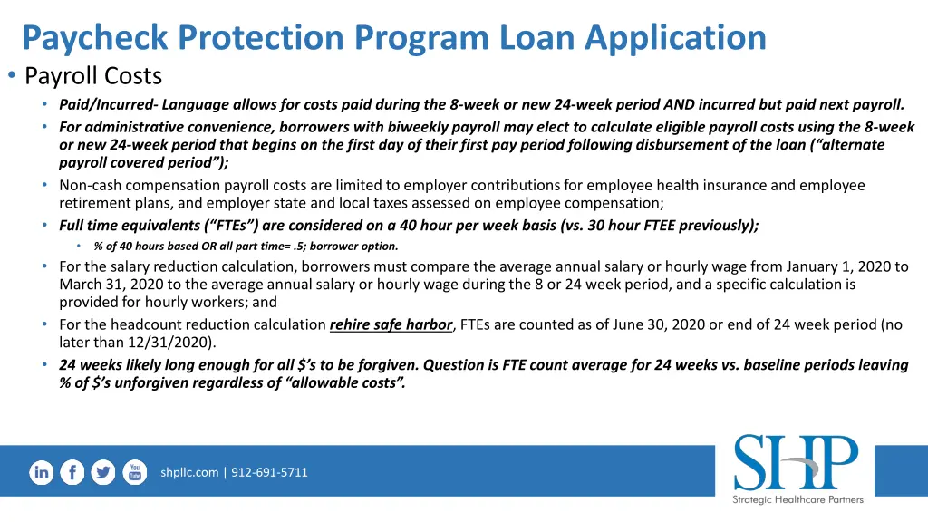 paycheck protection program loan application