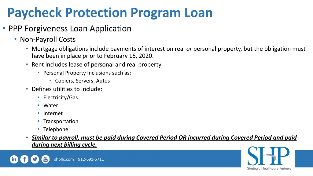 paycheck protection program loan ppp forgiveness