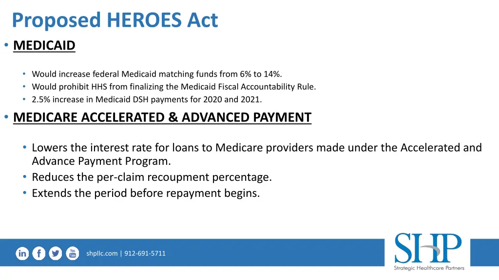 proposed heroes act medicaid