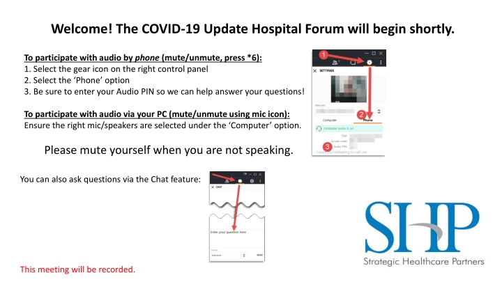 welcome the covid 19 update hospital forum will