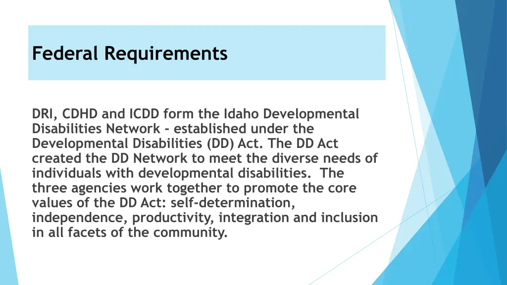 federal requirements