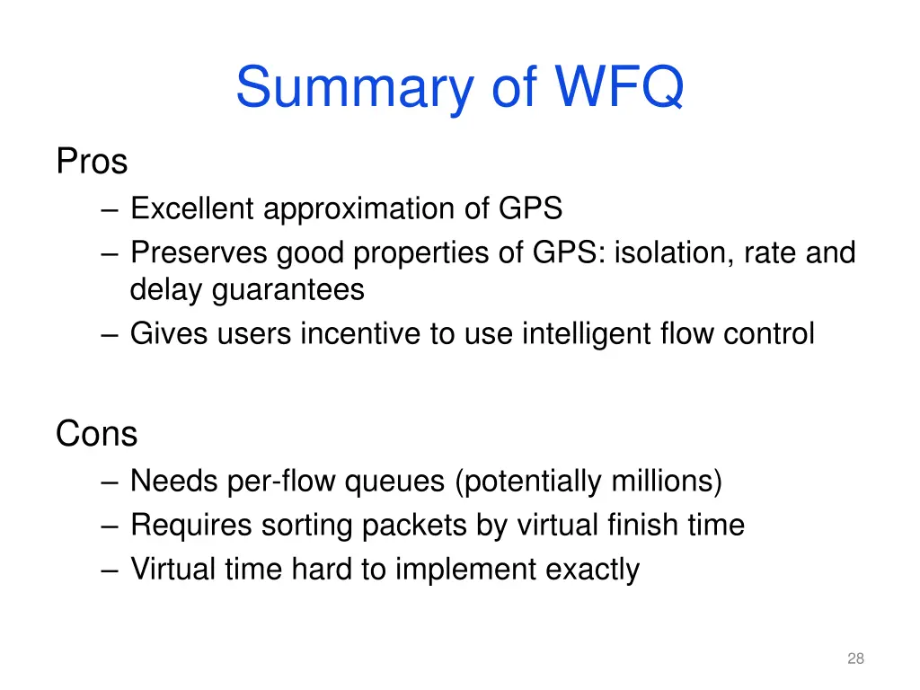 summary of wfq