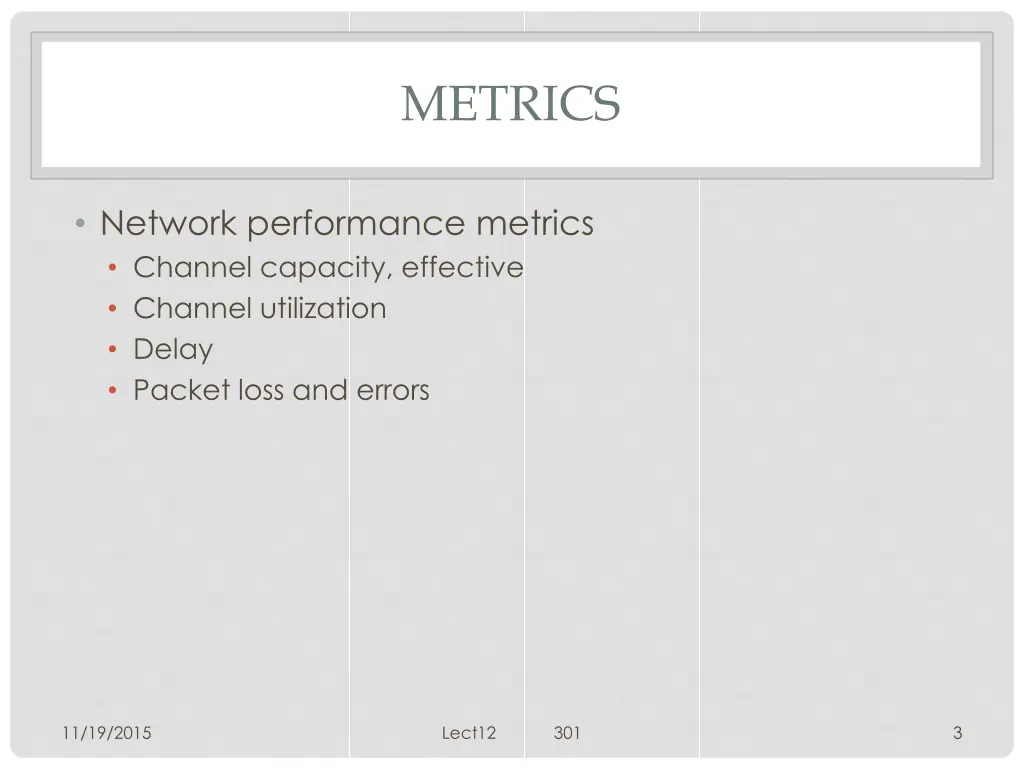 metrics
