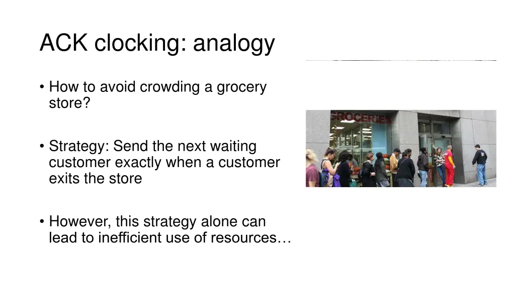 ack clocking analogy