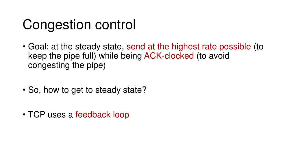 congestion control