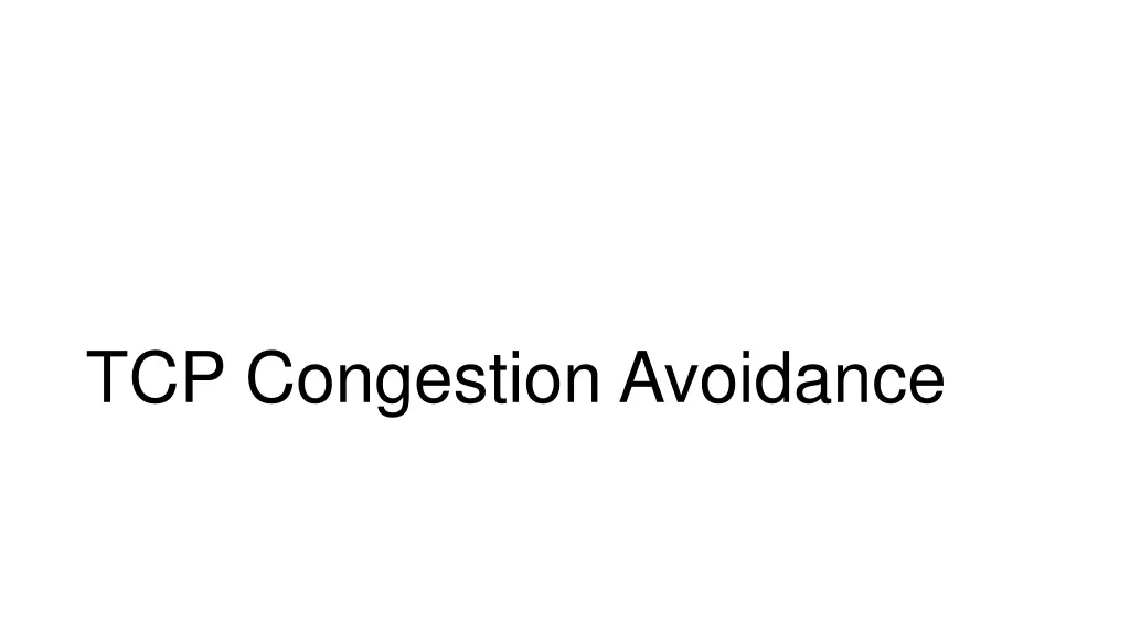 tcp congestion avoidance