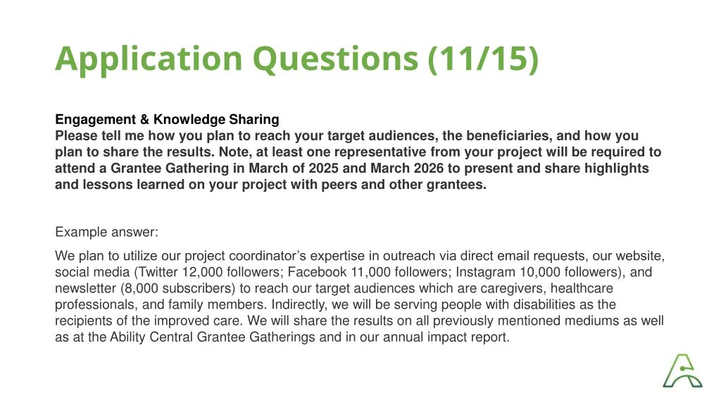 application questions 11 15