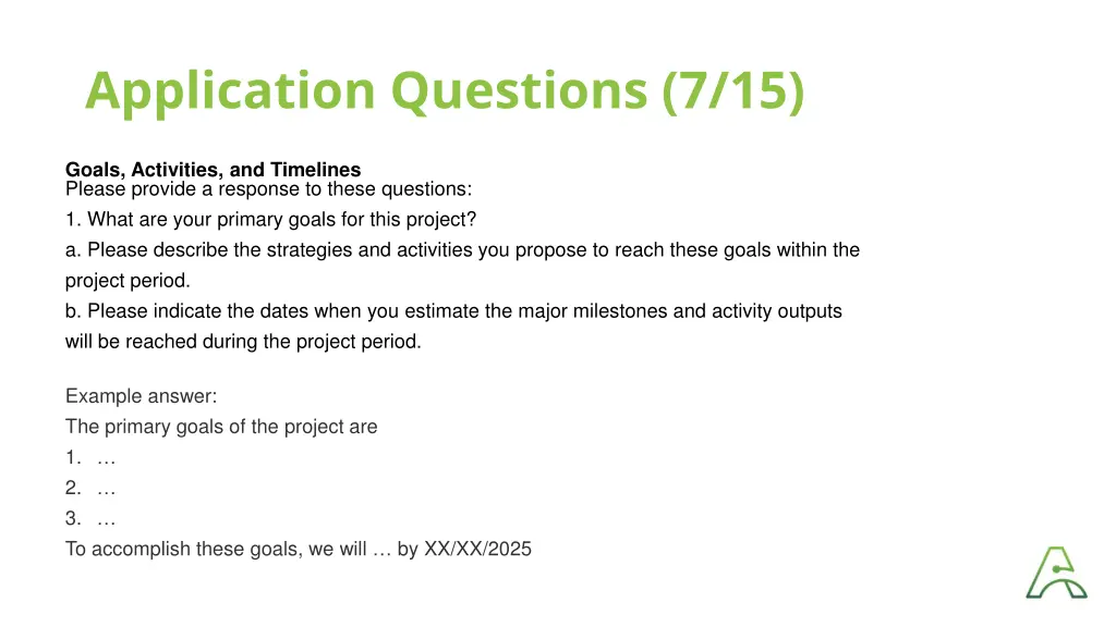 application questions 7 15