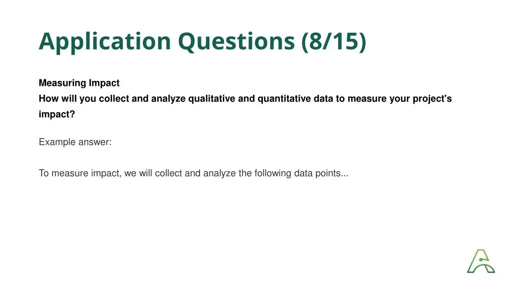 application questions 8 15