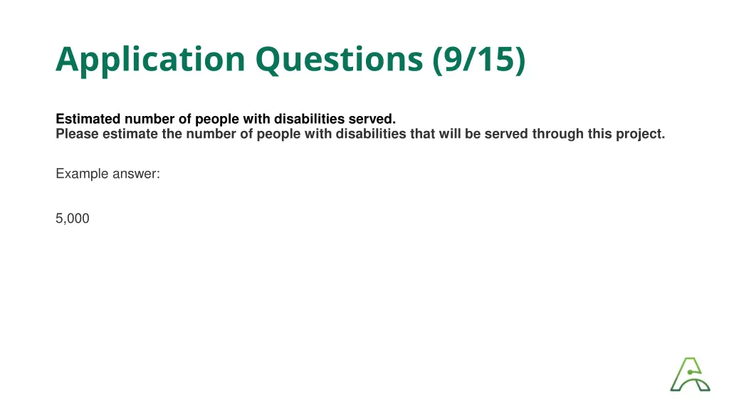 application questions 9 15