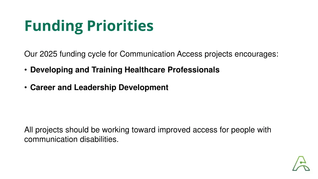 funding priorities