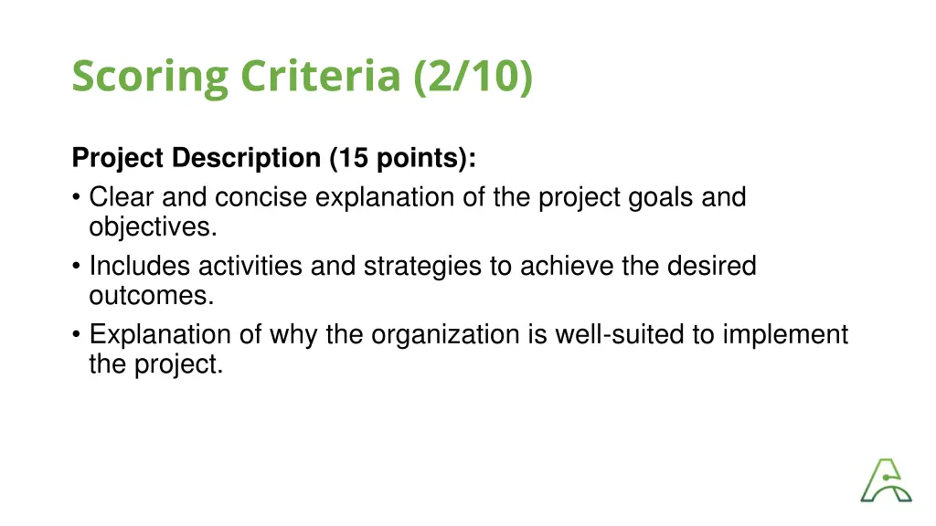 scoring criteria 2 10