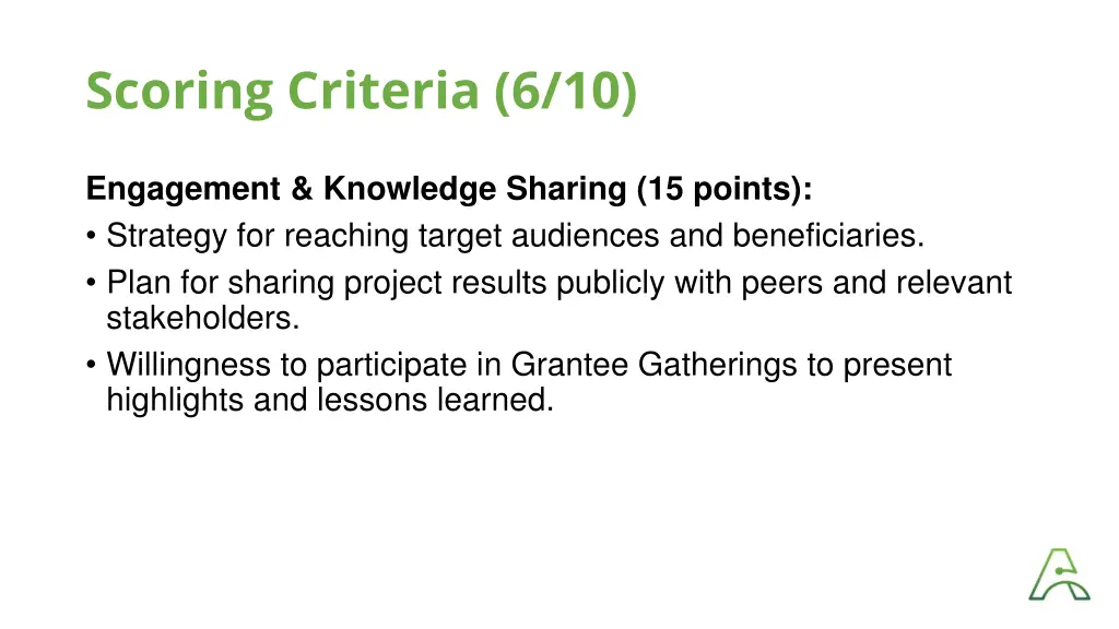 scoring criteria 6 10