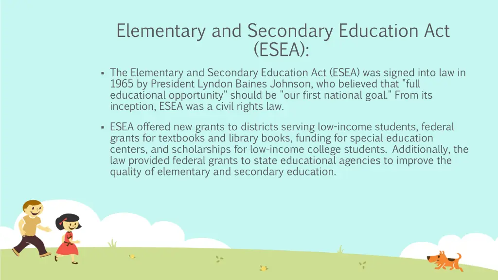 elementary and secondary education act esea