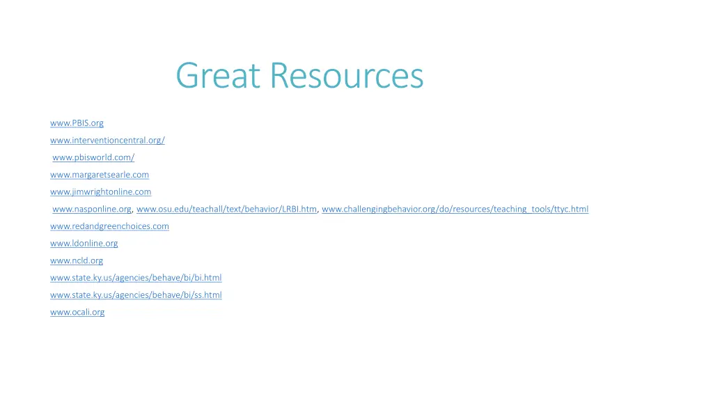 great resources