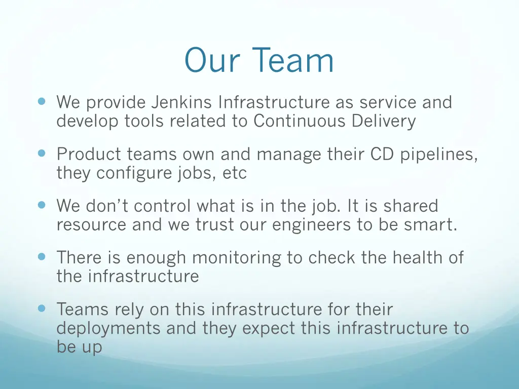 our team