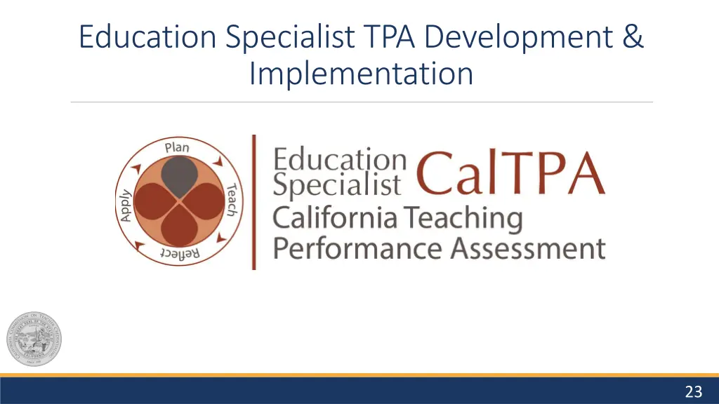 education specialist tpa development